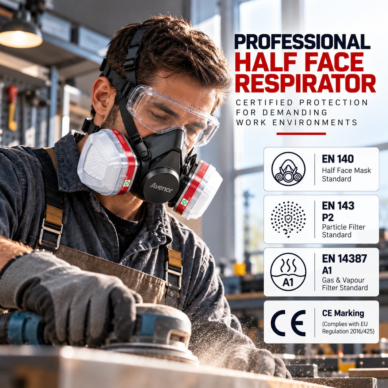 Certified Half Face Respirator Certified Half Face Respirator